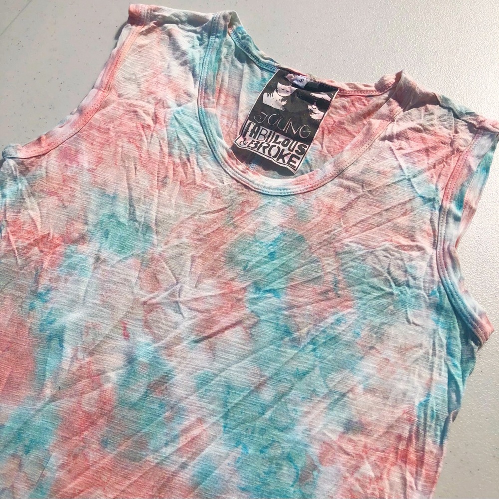Like new YFB draped tie dye tank